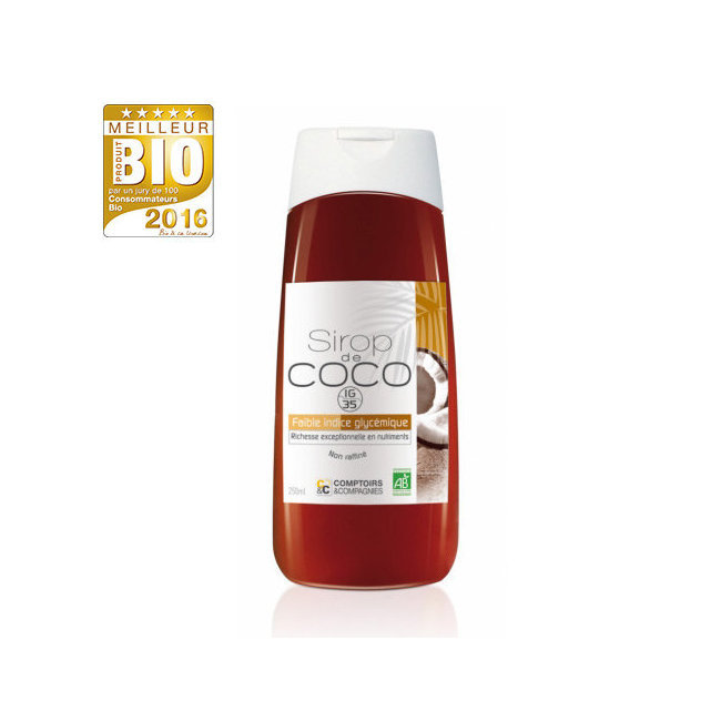 Sirop de coco bio 250ml - Faible indice glyc  mique