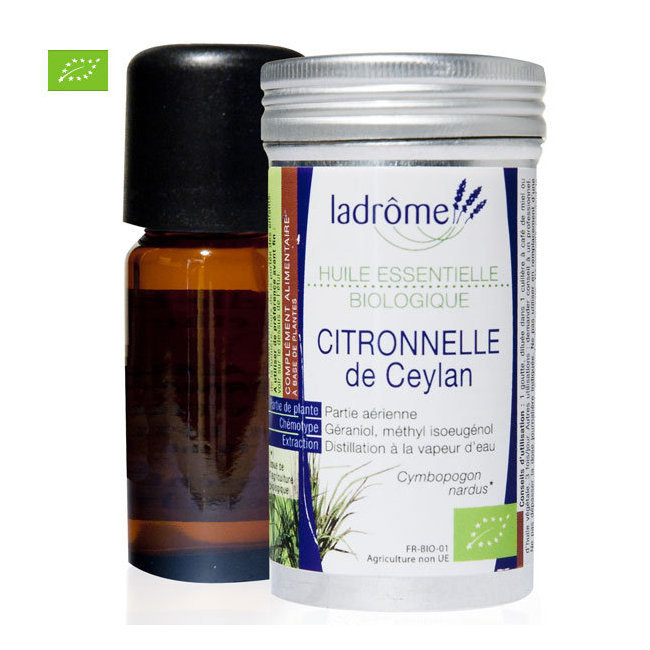 Huile essentielle bio de Citronnelle 10ml